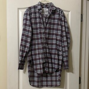 Frank & Eileen Plaid Tunic - Red and White